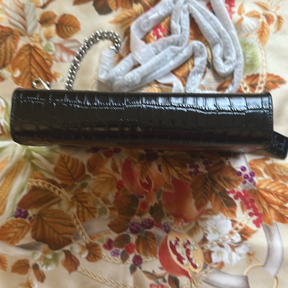 Coach Croc Slim Crossbody Bag in Silver/Black - Picture 2 of 8